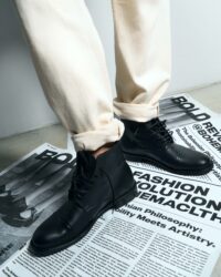 Laced-up Ankle Boots made of vegan corn leather - Afbeelding 6