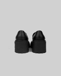Squared Chunky Loafers Black vegan women's loafers shoes - Afbeelding 7