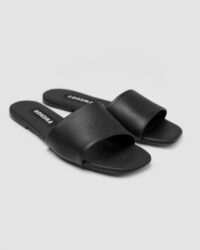 Mellow Slides Black vegan slides made of corn leather - Afbeelding 3