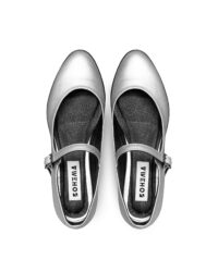 Mary Jane Pumps Silver ballerinas made of Vegea grape leather - Afbeelding 3