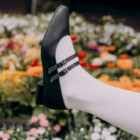 Blackberry Mary Jane Pumps black pumps made of grape-based vegan leather