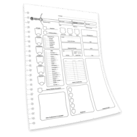 Erasable RPG Character Sheets for Dungeons & Dragons Players - Afbeelding 2