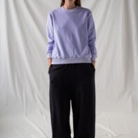 June Velour Sweatshirt in Lilac