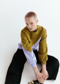 Gigi Sweatshirt in Olive and Lilac - Afbeelding 7