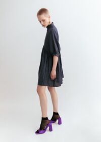 Felice Linen Dress in Asphalt - Afbeelding 3