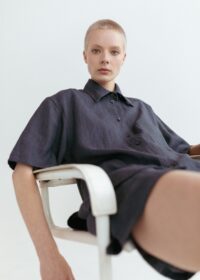 Lenu Linen Shirt in Asphalt - Afbeelding 7
