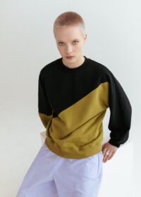 Gigi Sweatshirt in Black and Olive - Afbeelding 4