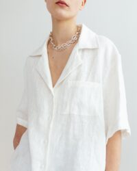 Kalila Linen Shirt in White - Afbeelding 9