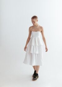 Lila White Linen Dress - Afbeelding 6