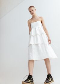 Lila White Linen Dress - Afbeelding 2