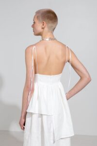 Lila White Linen Dress - Afbeelding 5