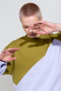 Gigi Sweatshirt in Olive and Lilac - Afbeelding 5