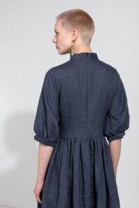 Felice Linen Dress in Asphalt - Afbeelding 6