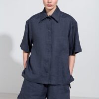 Lenu Linen Shirt in Asphalt