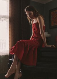 LULU midi dress in red - Afbeelding 4