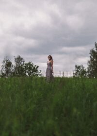 LULU dress in check linen - Afbeelding 4