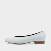 Pumps White Nopal ballerinas made of cactus leather