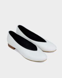 Pumps White Nopal ballerinas made of cactus leather - outlet - Afbeelding 2