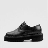 Chunky Derbs Boy Black Vegea grape leather Derby