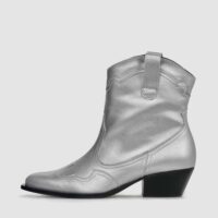 Metallic stitchy cowboy boots