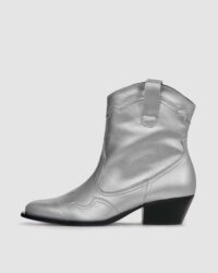 Metallic stitchy cowboy boots