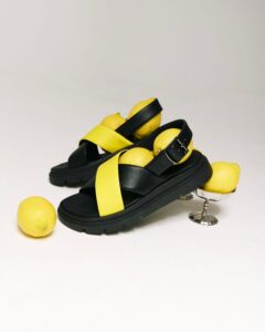 Glare Sandals Lemon made of vegan corn leather - Afbeelding 9