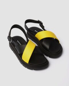 Glare Sandals Lemon made of vegan corn leather - Afbeelding 3