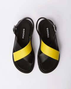 Glare Sandals Lemon made of vegan corn leather - Afbeelding 4