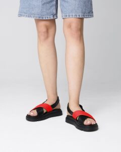 Glare Sandals Red made of vegan corn leather - Afbeelding 7