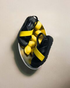 Glare Sandals Lemon made of vegan corn leather - Afbeelding 8