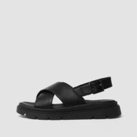Glare Sandals Black made of vegan corn leather