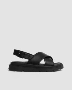 Glare Sandals Black made of vegan corn leather - Afbeelding 2