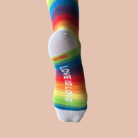 Love is Love Rainbow Sock White - Afbeelding 3