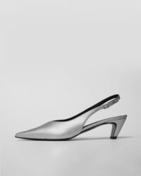 Kitten Heels Silver pointy toe pumps - Afbeelding 6