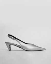 Kitten Heels Silver pointy toe pumps - Afbeelding 2