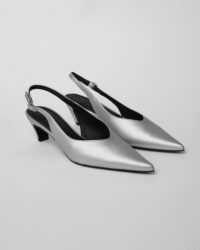 Kitten Heels Silver pointy toe pumps - Afbeelding 3