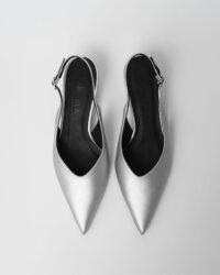 Kitten Heels Silver pointy toe pumps - Afbeelding 4
