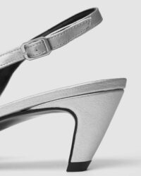 Kitten Heels Silver pointy toe pumps - Afbeelding 5