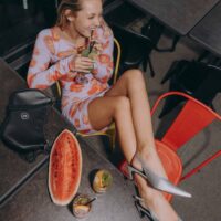 Kitten Heels Silver pointy toe pumps