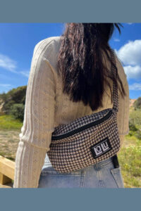 Alok Checkered Fanny Pack | Organic hemp and nettle - Afbeelding 4