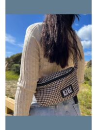 Alok Checkered Fanny Pack | Organic hemp and nettle - Afbeelding 5