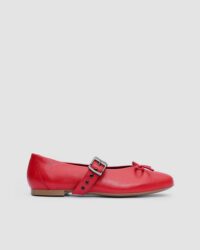 Mara Pumps red ballet flats with a strap - Afbeelding 6