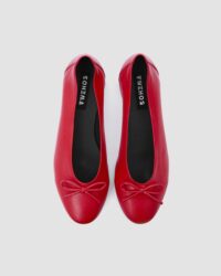 Mossy Pumps Red ballet flats with a bow - Afbeelding 3
