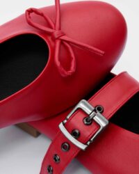 Mara Pumps red ballet flats with a strap - Afbeelding 5