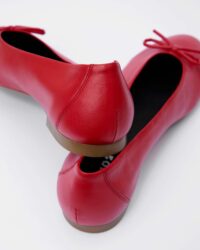 Mossy Pumps Red ballet flats with a bow - Afbeelding 6