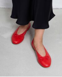 Mossy Pumps Red ballet flats with a bow - Afbeelding 7