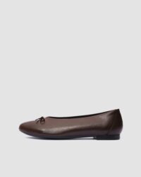 Mossy Pumps Chocolate brown ballet flats with a bow