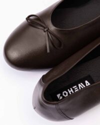 Mossy Pumps Chocolate brown ballet flats with a bow - Afbeelding 5