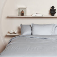 TENCEL™ – Sateen Kussensloop Grijs Blauw 60 x 70 cm - Afbeelding 3