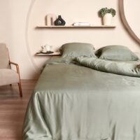 Bamboe Kussensloop Olijfgroen 80 x 80 cm - Afbeelding 2